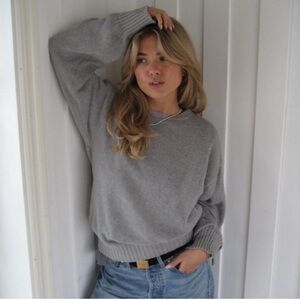 Djerf Avenue Crewneck Sweater Grey